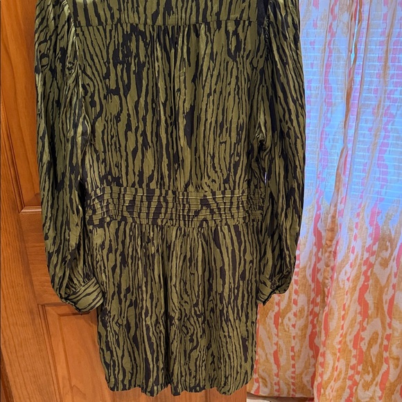 Stylish Olive and Black Zebra Print Dress - Picture 5 of 5